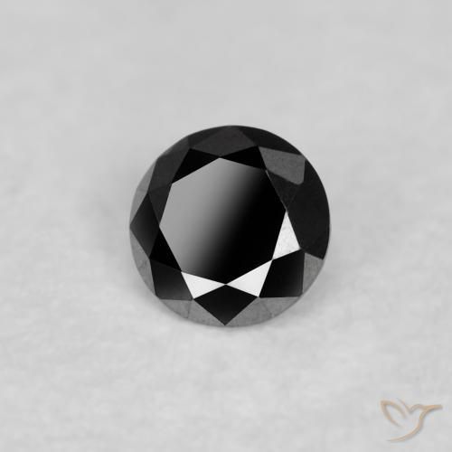 Diamante Preto Natural 0.06ct, Redondo, Opaco