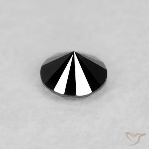 Diamante Preto Natural 0.06ct, Redondo, Opaco