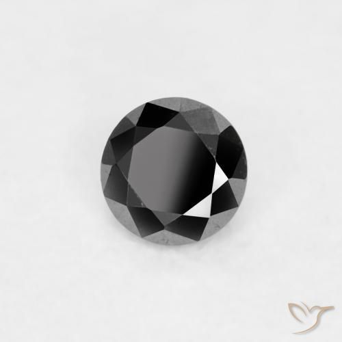Diamante Preto Natural 0.03ct, Redondo, Opaco