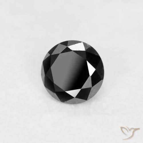 Diamante Preto Natural 0.03ct, Redondo, Opaco