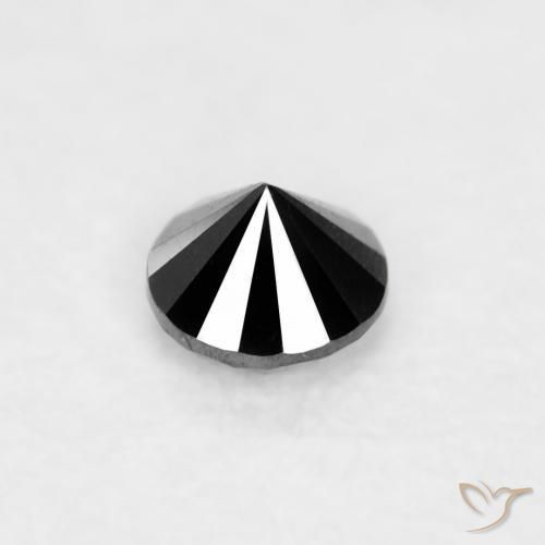 Diamante Preto Natural 0.03ct, Redondo, Opaco
