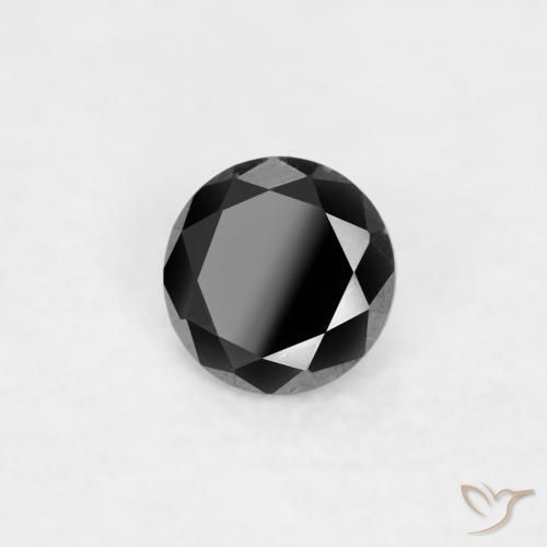 Diamante Preto Natural 0.03ct, Redondo, Opaco