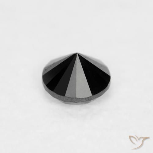Diamante Preto Natural 0.03ct, Redondo, Opaco