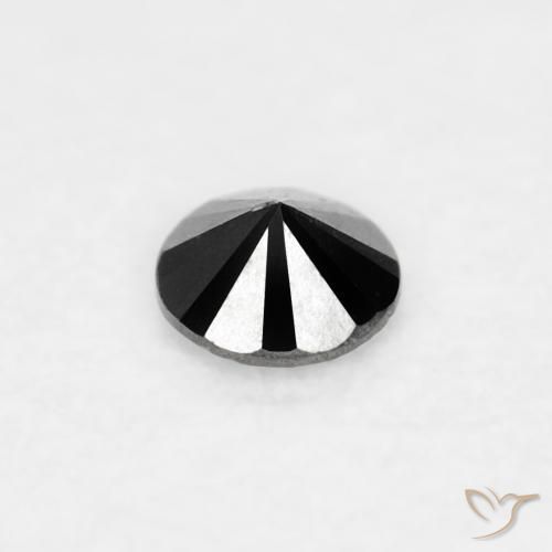 Diamante Preto Natural 0.03ct, Redondo, Opaco