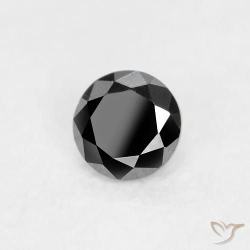 Diamante Preto Natural 0.03ct, Redondo, Opaco