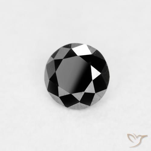 Diamante Preto Natural 0.03ct, Redondo, Opaco