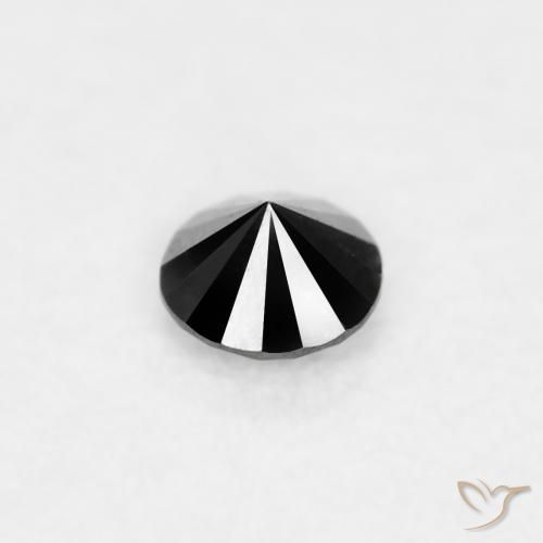 Diamante Preto Natural 0.03ct, Redondo, Opaco