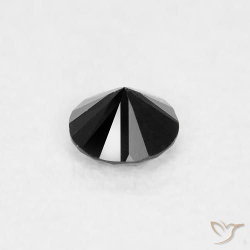 Diamante Preto Natural 0.03ct, Redondo, Opaco