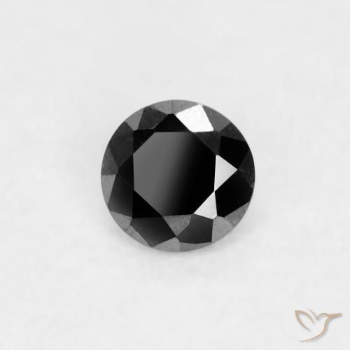 Diamante Preto Natural 0.04ct, Redondo, Opaco