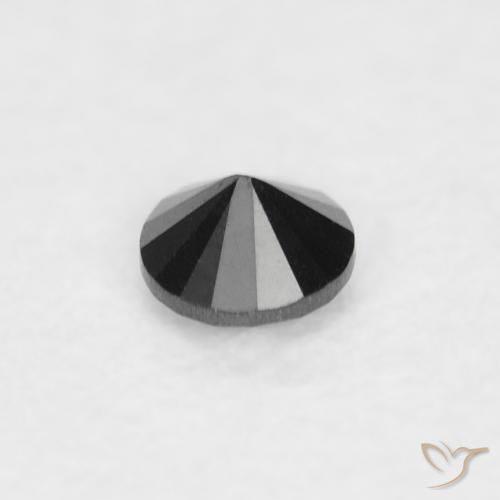 Diamante Preto Natural 0.04ct, Redondo, Opaco