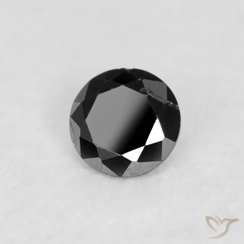 Diamante Preto Natural 0.04ct, Redondo, Opaco