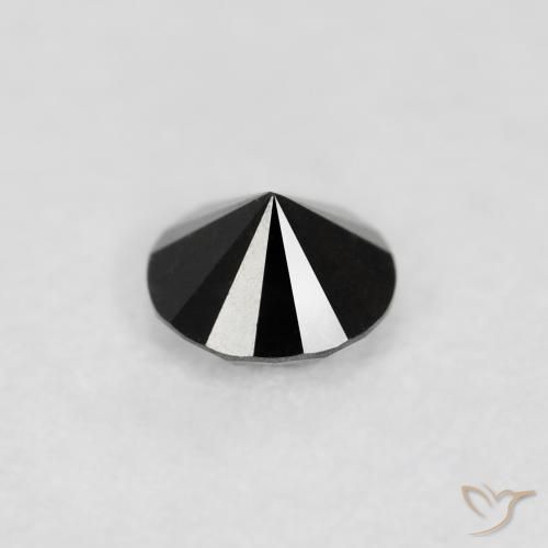 Diamante Preto Natural 0.09ct, Redondo, Opaco