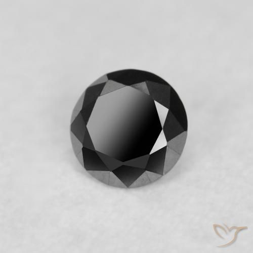 Diamante Preto Natural 0.05ct, Redondo, Opaco