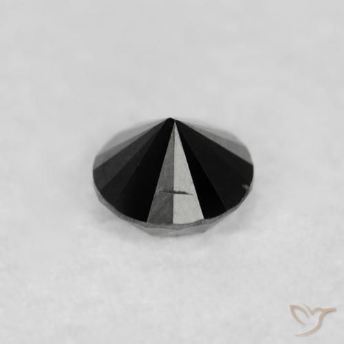 Diamante Preto Natural 0.05ct, Redondo, Opaco