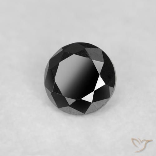 Diamante Preto Natural 0.05ct, Redondo, Opaco