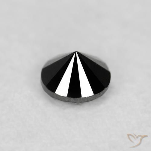 Diamante Preto Natural 0.05ct, Redondo, Opaco