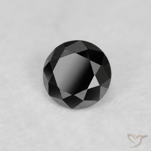 Diamante Preto Natural 0.06ct, Redondo, Opaco