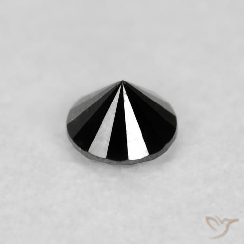 Diamante Preto Natural 0.06ct, Redondo, Opaco