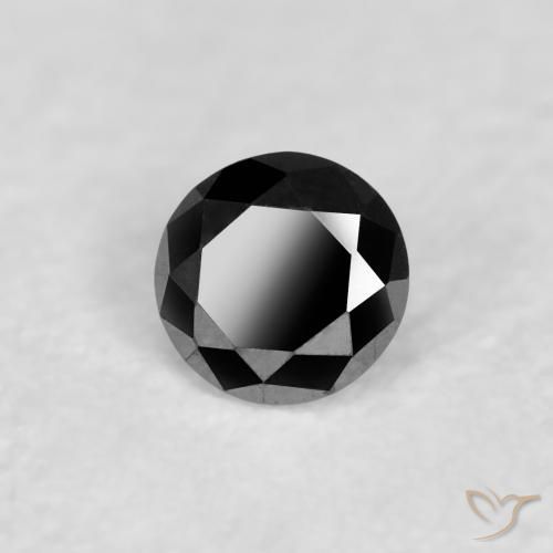 Diamante Preto Natural 0.05ct, Redondo, Opaco
