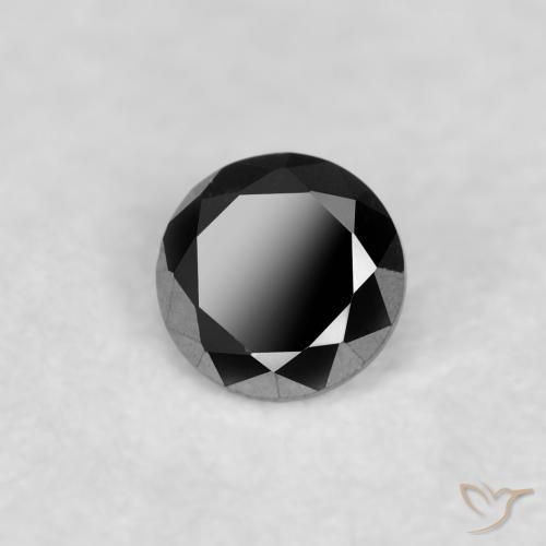 Diamante Preto Natural 0.05ct, Redondo, Opaco