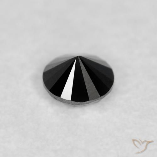 Diamante Preto Natural 0.05ct, Redondo, Opaco