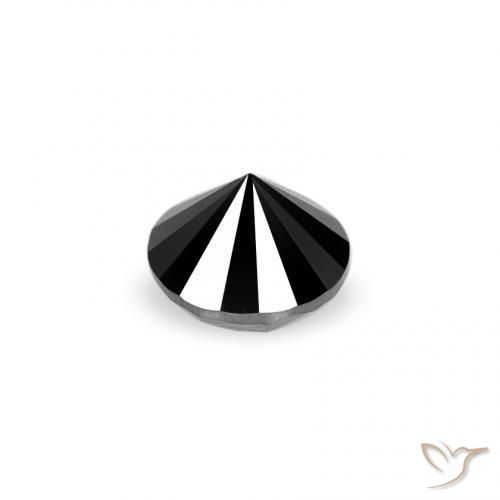 Diamante Preto Natural 0.07ct, Redondo, Opaco