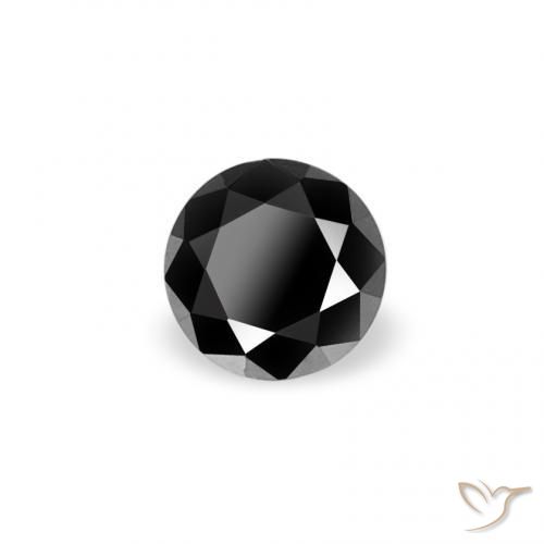 Diamante Preto Natural 0.07ct, Redondo, Opaco