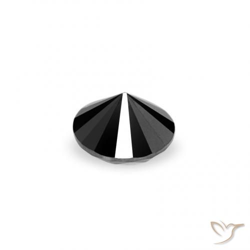 Diamante Preto Natural 0.07ct, Redondo, Opaco
