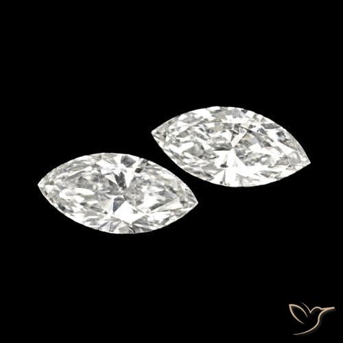 Pedras preciosas de Diamante H natural de 0.12 ct, Marquesa, VVS