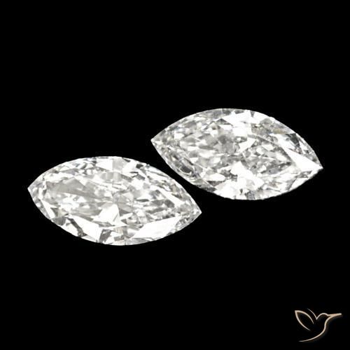 Pedras preciosas de Diamante H natural de 0.13 ct, Marquesa, VVS