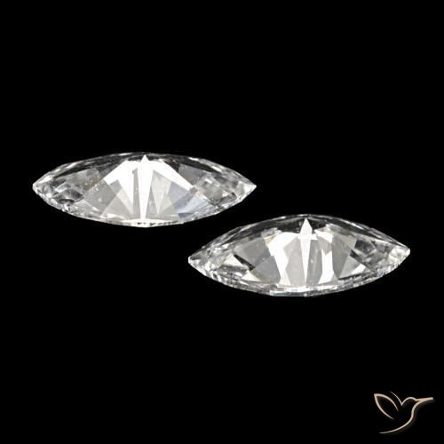 Pedras preciosas de Diamante H natural de 0.13 ct, Marquesa, VVS