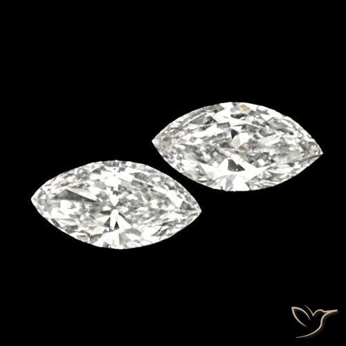 Pedras preciosas de Diamante H natural de 0.14 ct, Marquesa, VVS
