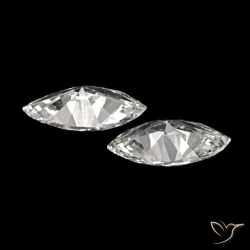Pedras preciosas de Diamante H natural de 0.14 ct, Marquesa, VVS