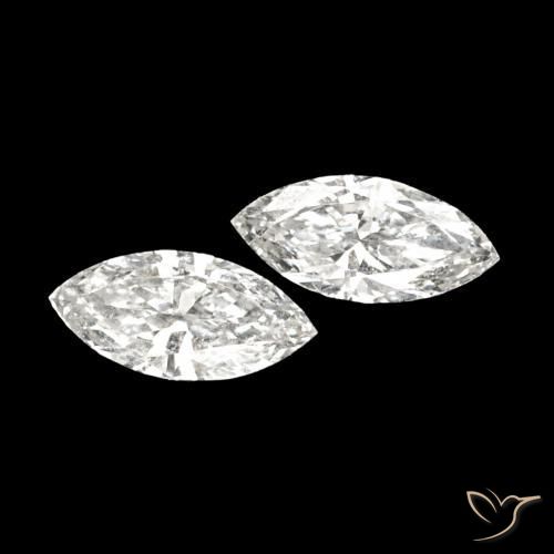 Pedras preciosas de Diamante H natural de 0.10 ct, Marquesa, VVS