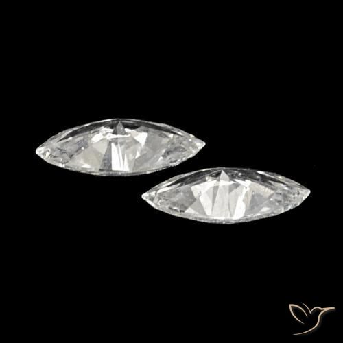 Pedras preciosas de Diamante H natural de 0.10 ct, Marquesa, VVS