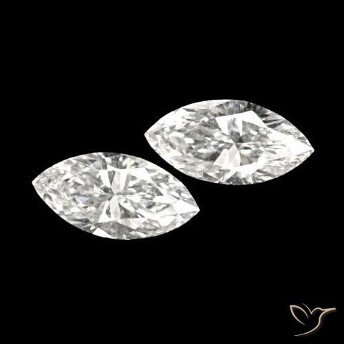 Pedras preciosas de Diamante H natural de 0.14 ct, Marquesa, VVS