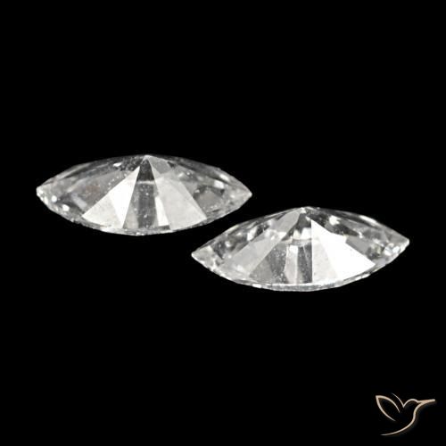 Pedras preciosas de Diamante H natural de 0.14 ct, Marquesa, VVS