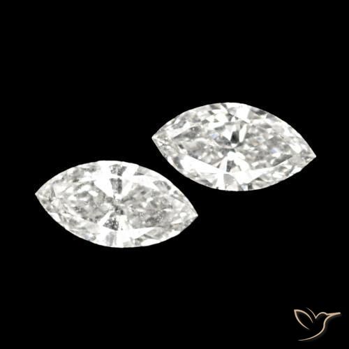 Pedras preciosas de Diamante H natural de 0.12 ct, Marquesa, VVS