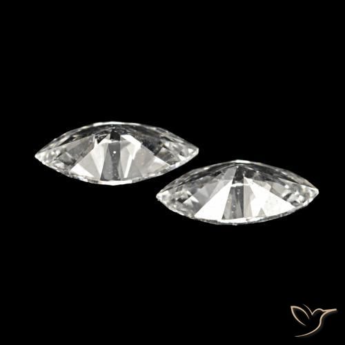 Pedras preciosas de Diamante H natural de 0.12 ct, Marquesa, VVS