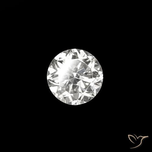 Diamante branco natural 0,03ct, corte redondo, VVS