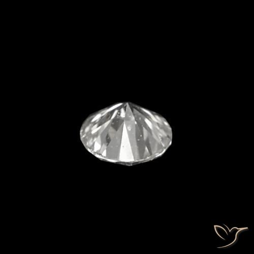 Diamante branco natural 0,03ct, corte redondo, VVS