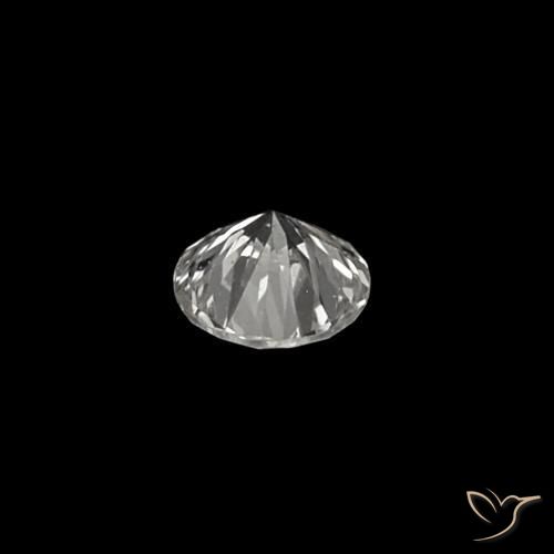 Diamante branco natural 0,03ct, corte redondo, VVS