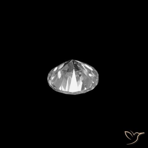 Diamante branco natural 0,03ct, corte redondo, VVS