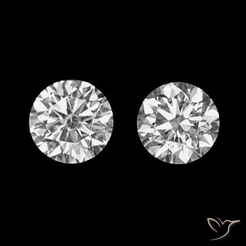 Pedras preciosas de Diamante D natural de 0.06 ct, Corte Redondo, VVS
