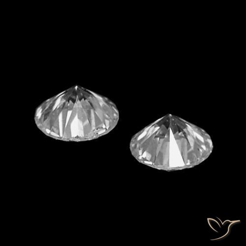 Pedras preciosas de Diamante D natural de 0.06 ct, Corte Redondo, VVS