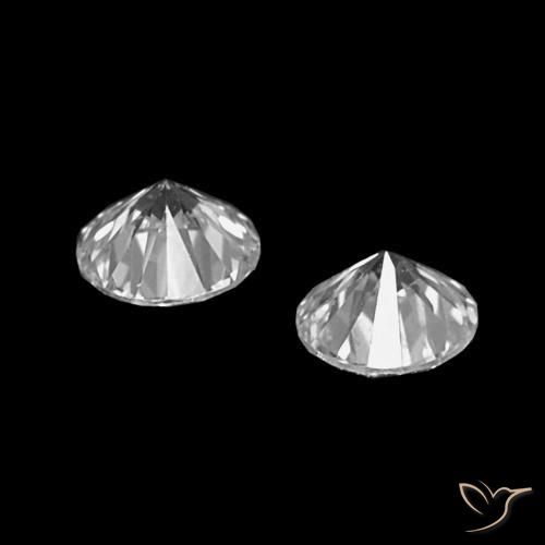 Pedras preciosas de Diamante D natural de 0.06 ct, Corte Redondo, VVS