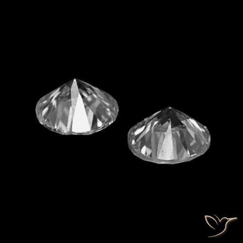 Pedras preciosas de Diamante D natural de 0.07 ct, Corte Redondo, VVS