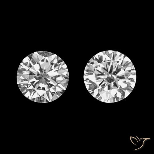 Pedras preciosas de Diamante E natural de 0.07 ct, Corte Redondo, VVS
