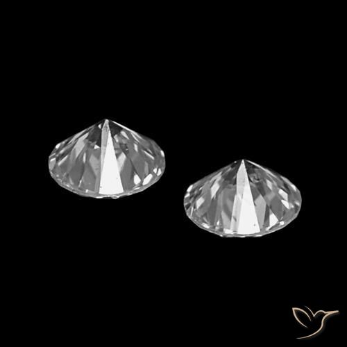 Pedras preciosas de Diamante E natural de 0.07 ct, Corte Redondo, VVS