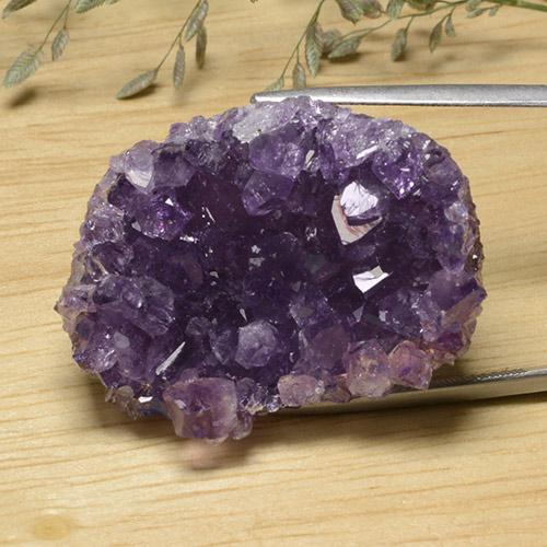 Druzy Ametista Violeta Profundo Natural 61.70ct, Forma extravagante, Opaco